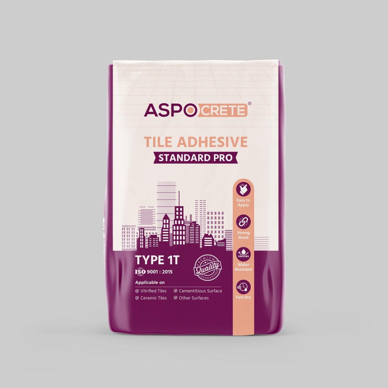 Tile Adhesive – Standard Pro packaging — Aspocrete Tile & Stone Fixing Solutions